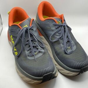 Hoka One One Men's Charcoal and Neon Athletic Shoes